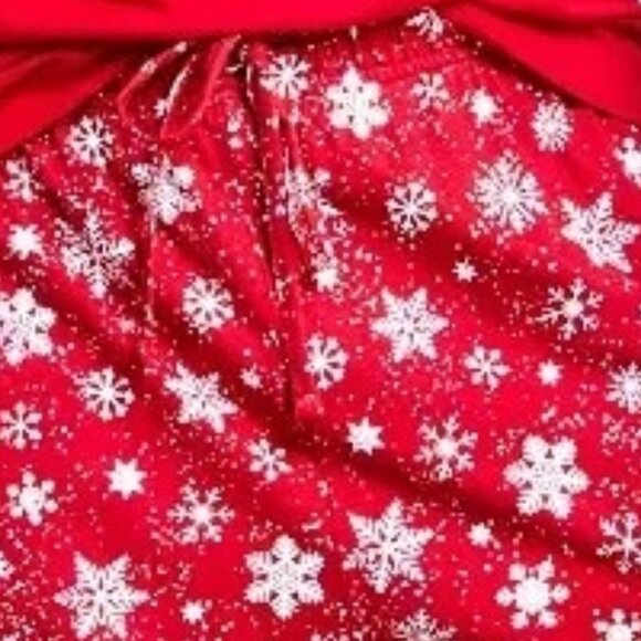 Family Pajamas Men's 2-Piece Pajama Set, Red Merry Christmas Snowflake - Picture 6 of 6